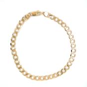 9ct Gold Men's Metric Open Curb Bracelet GB439 image