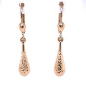 9ct Gold Diamond-cut Teardrop Earrings GE1013 image
