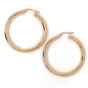 9ct Gold 30mm Hoop Earrings GE942 image