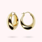 Bronzeallure Golden Domed Hoop Earrings WSBZ01629Y.Y