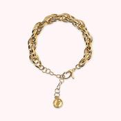 Bronzeallure Golden Intertwined Oval Links Bracelet WSBZ02381Y.YG image