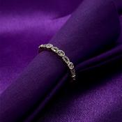 9ct Gold Diamond Marquise Bubbles Band 0.25ct  X125 image