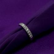 9ct White Gold Classic Diamond Pavé-set Band 0.33ct X157