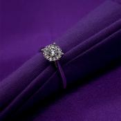 9ct White Gold Diamond Illusion Halo 0.30 Ring Z203 image