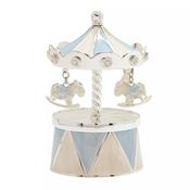 Silverplated Carousel Music Box Blue CG1994B