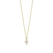 9ct Gold Lab Diamond Small Cross Pendant DP097 image