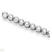 Sterling Silver CZ Rubover Tennis Bracelet ST884 D image