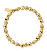 ChloBo Sterling Silver/Gold plated  Mini Oval Disc Layering Bracelet image