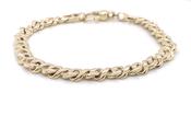 9ct Gold Chunky Double Curb Link Bracelet GB330 image