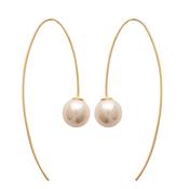 Amèlie 18ct Gold-Plated Pearl Pull Through Earrings 15367014