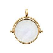 Amèlie 18ct Gold-Plated Pendant Mother of Pearl Fob 1771804