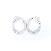 Sterling Silver 19mm Twist Hoop Earrings 19C