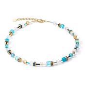 COEUR DE LION  GeoCUBE® Iconic necklace gold turquoise 2838100616 image