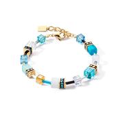 COEUR DE LION GeoCUBE® Iconic bracelet gold turquoise 2838300616 D image