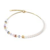 COEUR DE LION GeoCUBE® Precious Fusion Pearls necklace multicolour pastel 5086101522