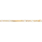 Amèlie 18ct Gold-Plated 19.5cm Men's Engravable Identity Figaro Bracelet 53310620 image