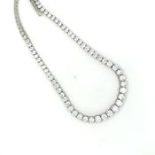 Sterling Silver Graduated CZ Tennis Necklet C13112N image