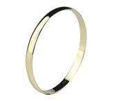 9ct Gold 6mm D-Shaped Solid Bangle GB344 image