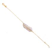 Amèlie 18ct Gold-Plated Cz Leaf Bracelet 971682518 image