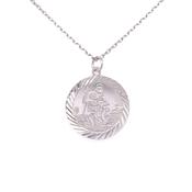 Sterling Silver Round St. Christopher Medal SM223