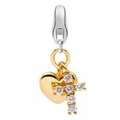 Dream Charms Gold-plated Silver Faith &amp; Love Charm DC-750 D image