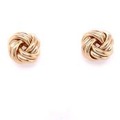 9ct Gold Large Polished Knot Earrings GE1058