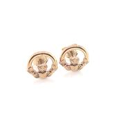 9ct Gold Claddagh 9mm Stud Earrings GE1022