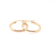 9ct Gold 15mm Skinny Hoop Earrings GE2035/15