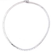 Sterling Silver CZ Collar Necklace GL1024