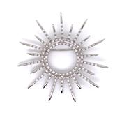Sterling Silver Large CZ Starburst Brooch GL1406 image