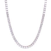 Sterling Silver 4mm CZ Tennis Line Necklet GL985 image
