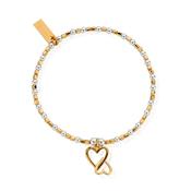 ChloBo Mixed Metal Interlocking Love Heart Bracelet