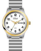 Telstar Men's Steel Two Tone White Expander Watch M1065 XXW image