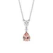 Diamonfire Pink Zirconia Teardrop Necklace (N4502) image