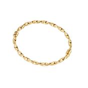 Sterling Silver 18ct Gold Ribbon Twist Bangle N5020 image