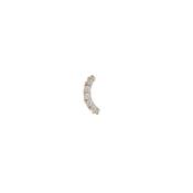 9ct Yellow Gold CZ Curved Bar Piercing NG3268