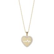 9ct Gold My Beating Heart CZ Pendant GPZ382 image