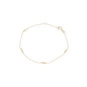 9ct Gold Chain &amp; Delicate Twist Link Bracelet GB324 image