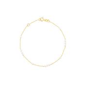 9ct Gold Pearl Section Bracelet GB489 image