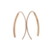 9ct Gold Pull-through Bar Earrings GE999