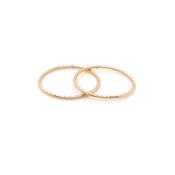 9ct Gold 18mm Hinged Patterned Sleeper Earrings GE1004 image