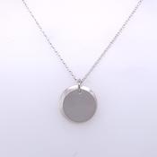 Silver &amp; Mother-of-Pearl Engravable Disc GL1118