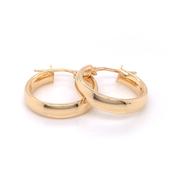 Sterling Silver 18ct Gold Classic Hoop Earrings SER122Y image