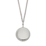 Silver Engravable Disc With Millegrain Edge P5000 image