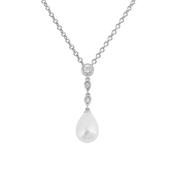 Diamonfire Shell Pearl Zirconia Drop Pendant (P5114) image