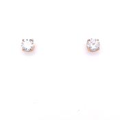 9ct Gold 5mm CZ 4-Claw Stud Earrings GEZ600 image