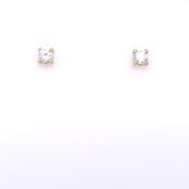 9ct Gold 4mm CZ 4-Claw Stud Earrings GEZ779