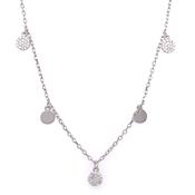 Sterling Silver Multi CZ Disc Necklace CSN928 image