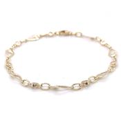 9ct Gold Open Teardrop CZ Bracelet GB319 image