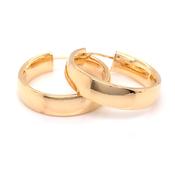 9ct Gold 20mm Wedding Band Hoop Earrings GE1059